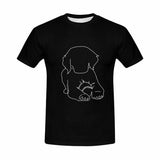 Custom Portrait Outline Shirt, Line Art Photo Shirt For Male, Custom Men's All Over Print T-shirt, Photo Outline Outfit For Pet