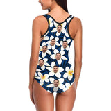 Custom Face Petals Women's Tank Top Bathing Swimsuit