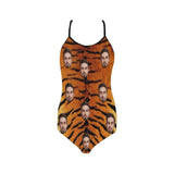 Custom Face Tiger Women's Slip One Piece Swimsuit