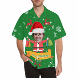 Hawaiian Shirt with Your Face Christmas Shopping Bag Deer Design Your Own Hawaiian Shirt for Him