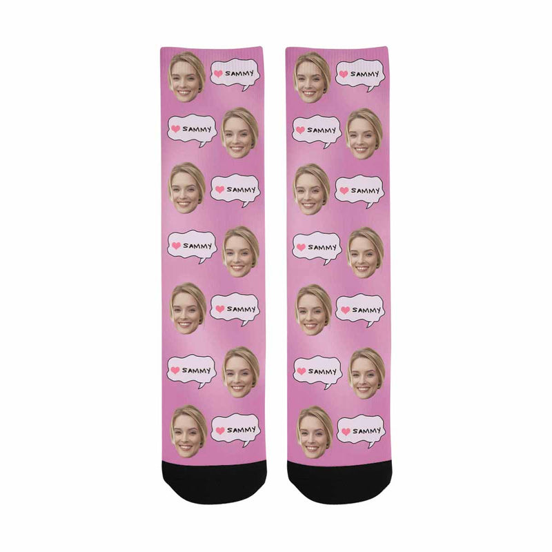 Custom Socks Face Socks with Faces & Name Personalized Socks Valentine's Day Gifts for Girlfriend