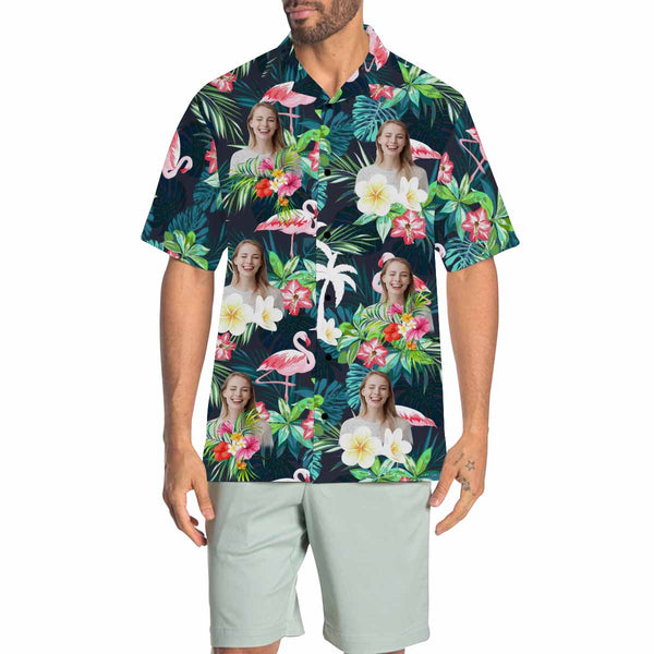 Custom Face Hawaiian Shirt Funny Photo Hawaiian Shirt for Husband Personalized Hawaiian Shirt Photo Tropical Aloha Shirt For Men