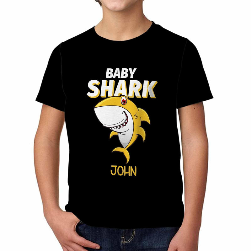 Custom Name Shark Family Matching T-shirt Put Your Name on Shirt Unique Design Shirt Gift