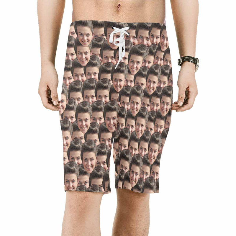 Custom Face Men's All Over Print Beach Shorts