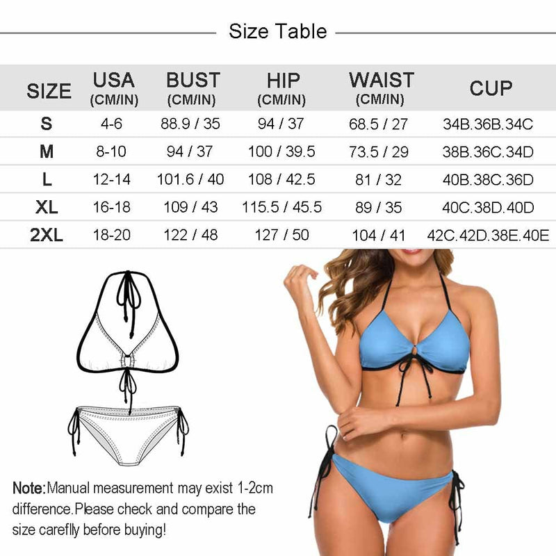 Custom Face American Flag Fashion Bikini Personalized Bathing Suit Women's Two Piece Swimsuit Summer Beach Pool Outfits