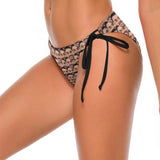 Side Tie-Custom Seamless Face Personalized Bikini Swimsuit Bottom