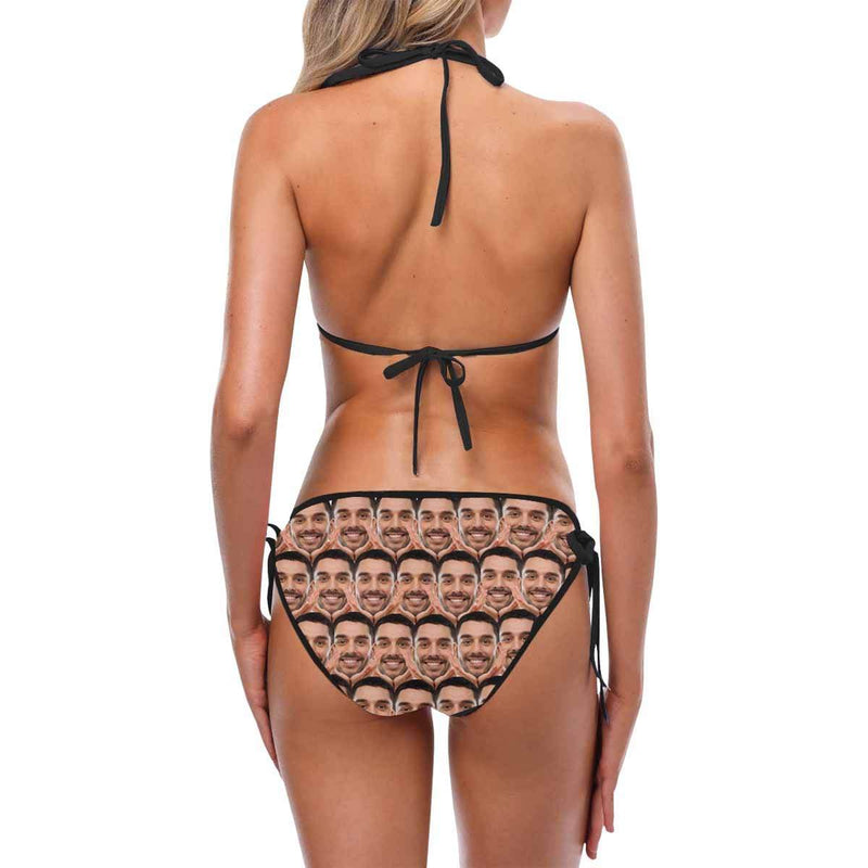 Custom Boyfriend/Husband Face In Hands Sexy Bikini Swimsuit And Bikini Cover Up for Women