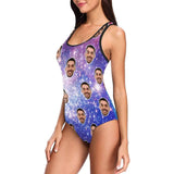 Custom Face Starry Night Women's Tank Top Bathing Swimsuit