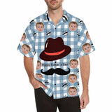 Custom Face Happy Father's Day Beard Men's All Over Print Hawaiian Shirt