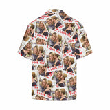 Custom Image Hawaiian Shirt with Photo Love You Seamless Create Your Own Hawaiian Shirt