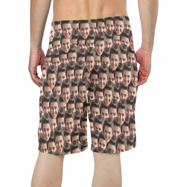 Custom Face Men's All Over Print Beach Shorts