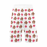 Custom Face Mouth Men's All Over Print Casual Shorts