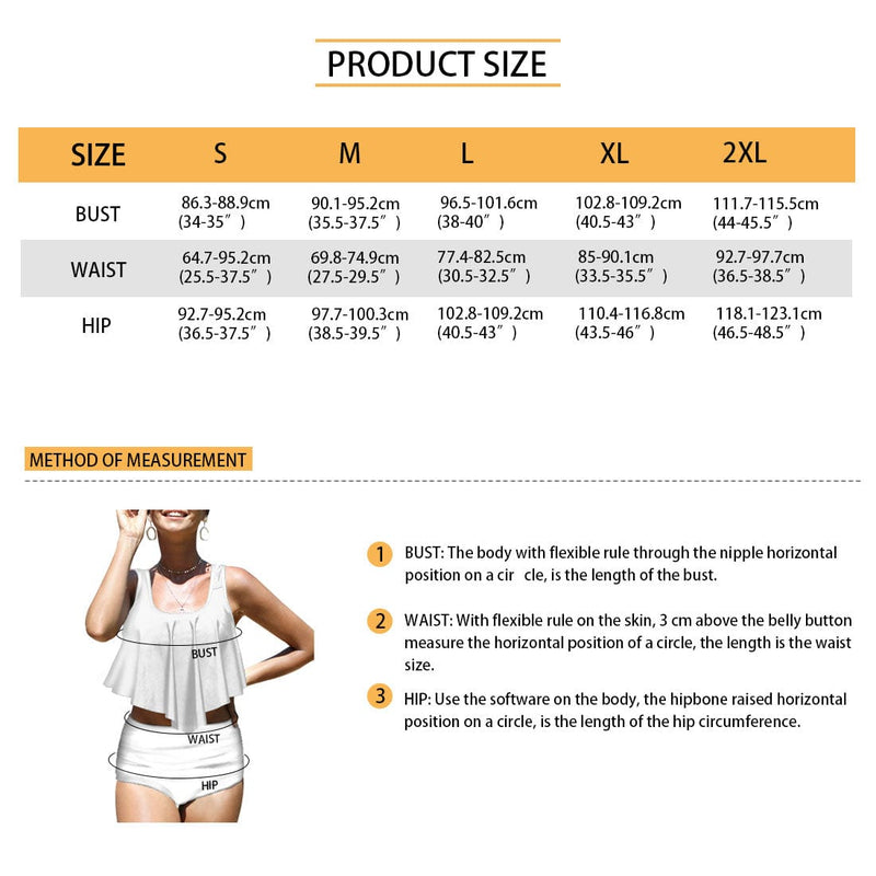 DstoryGifts Swimsuit-ZD Custom Face Tankinis Personalized Face Women's High Waisted Face On Swimsuit Ruffled Bathing Suits