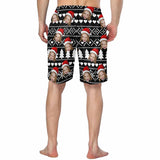 Custom Face Merry Chirstmas Men's Beach Shorts