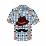 Custom Face Happy Father's Day Beard Men's All Over Print Hawaiian Shirt