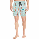 Custom Couple Face Swim Trunks Swim Shorts Personalized Swimming Swim Trunks