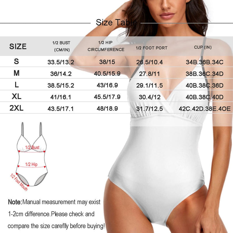 Custom Face Love Heart Women's One Piece Swimsuit