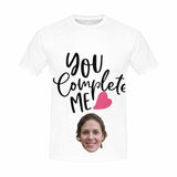 Custom Face You Complete Me Pink Love Men's All Over Print T-shirt