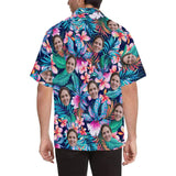 Custom Hawaiian Shirts with Face Hawaiian Shirts Face Colorful Flowers Unisex & Teenage Tropical Aloha Shirt