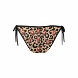 Custom Face Leopard Print Bikini Personalized Bikini Swimsuit Bottom