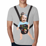 Custom Face Shirt  Dad's Birthday Men's Print T-shirt Put Your Face on Shirt Personalized Shirt for Gift