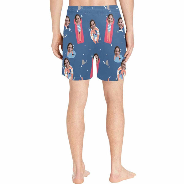 Custom Face Casual Life Quick-Dry Swim Trunks Men's Bathing Suit