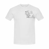 Custom Portrait Outline Shirt, Line Art Photo Shirt For Male, Custom Men's All Over Print T-shirt, Photo Outline Outfit For Family