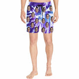 Custom Face Gorgeous Men's Quick Dry Swim Shorts, Personalized Funny Swim Trunks