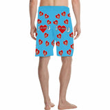 Custom Face Love My Dad Men's All Over Print Casual Shorts