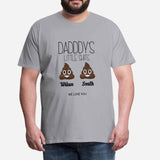 Custom Name Dad's Little Shits Men's T-shirt Made for You Personalized Tee Shirt for Him