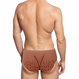 Custom Girlfriend Face Swim Briefs Personalized Brown Swim Trunks With Face