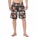 Custom Face Merry Chirstmas Men's Beach Shorts