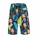 Custom Face Jungle Personalized Photo Men's Beach Short-Drawstring Short