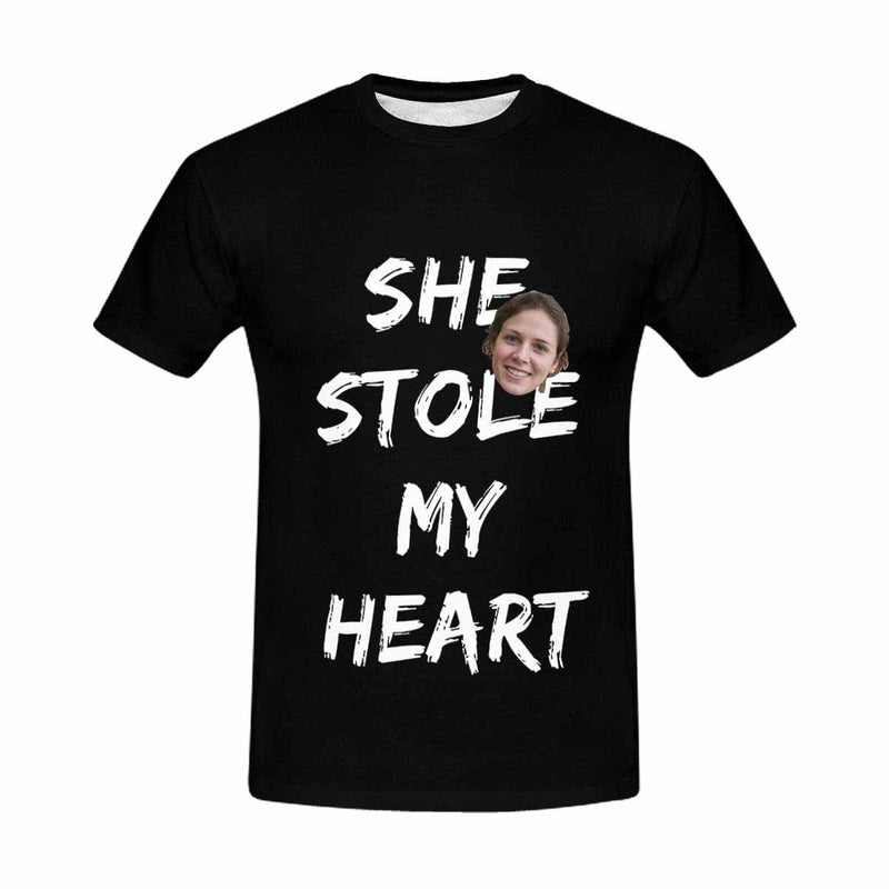 Custom Face Stole My Heart T-shirt Made for You Put Your Face on A Personalized Tshirt Add Your Image