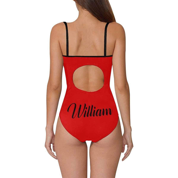 Custom Face&Name Funny Swimsuit Personalized Women's Slip One Piece Bathing Suit Bridesmaid Pool Party