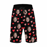 Custom Face Beautiful Love Men's All Over Print Casual Shorts