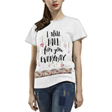 Custom Photo I Will Fall For You Everyday Women's All Over Print T-shirt