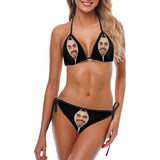 Custom Boyfriend Face Zipper Bikini Personalized Photo Women's Bikini Swimsuit Summer Gift