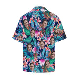 Custom Hawaiian Shirts with Face Hawaiian Shirts Face Colorful Flowers Unisex & Teenage Tropical Aloha Shirt