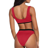 Custom Face Bikini Makes Me Wet Personalized Sport Top & High-Waisted Bikini Swimsuit