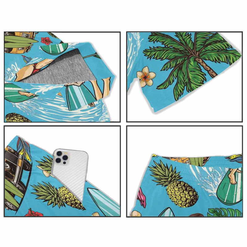 Custom Face Cool Happy Hawaiian Set Summer Holiday Hawaiian Shirt & Shorts Set