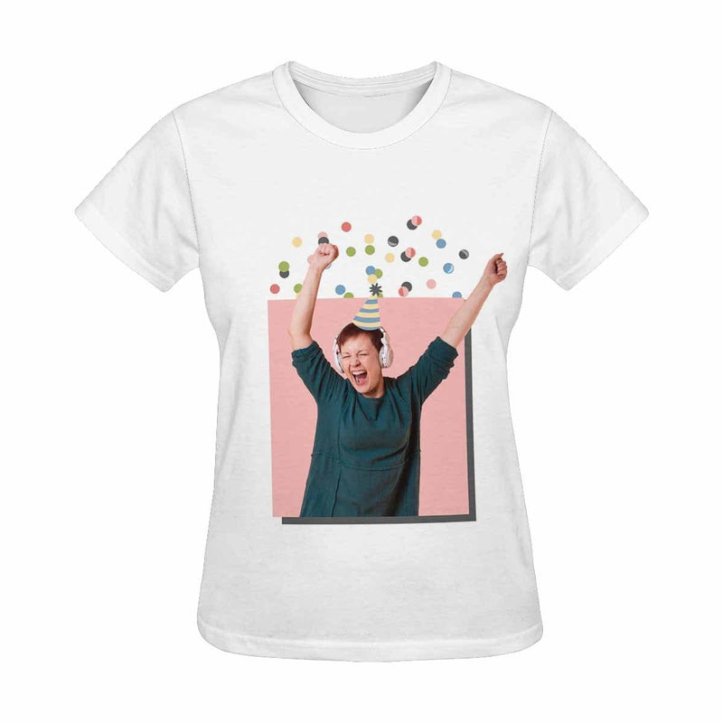 Custom Photo Exciting Headset Birthday Women's All Over Print T-shirt