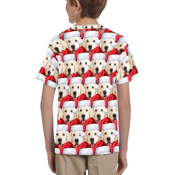 Custom Face Seamless Dog Kid's All Over Print T-shirt