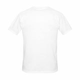 Custom Portrait Outline Shirt, Line Art Photo Shirt For Male, Custom Men's All Over Print T-shirt, Photo Outline Outfit For Father White