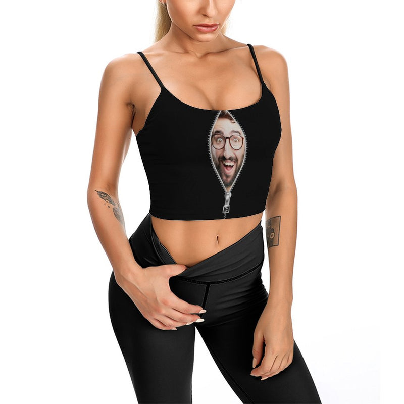 Custom Face In The Zipper Women Camisole Personalized Camisole Gift