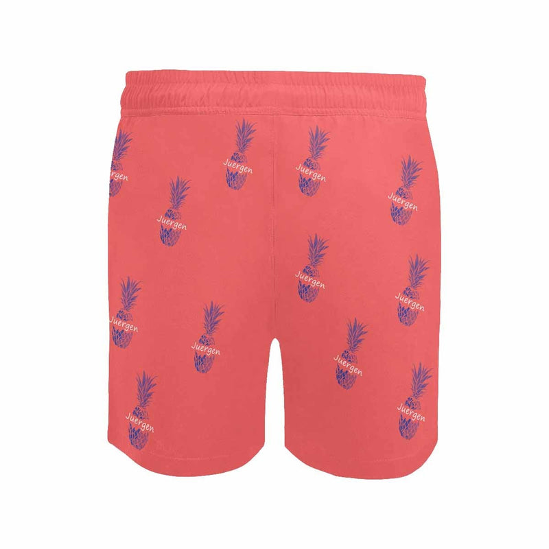 Custom Name Pineapple Quick-Dry Swim Trunks Men's Bathing Suit