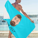 Custom Face&Text Bath Towel Beach Towel Pool Towel Camp Towel