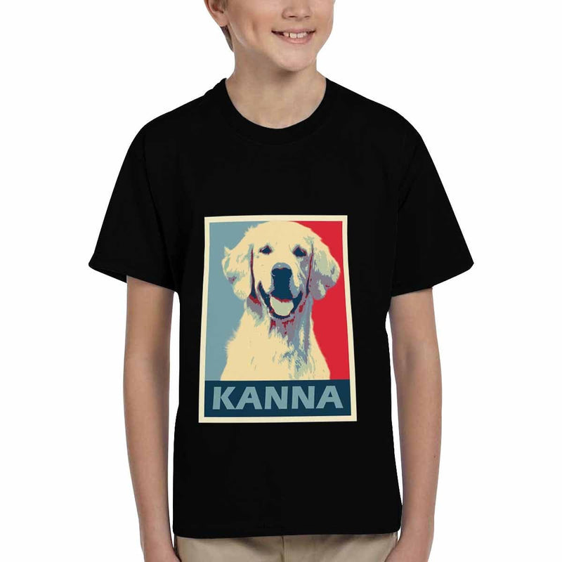 Custom Photo&Name My Pets Kid's All Over Print T-shirt