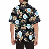 Custom Hawaiian Shirts with Logo Yellow Small Flower Customize Men's All Over Print Hawaiian Shirt Gift for Him