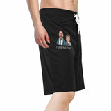 Custom Face Love You Dad Men's All Over Print Beach Shorts